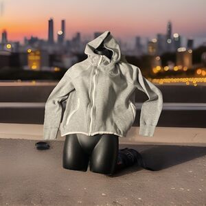 Nike  Gym‎ Vintage Cropped Hoodie  Grey Heather/White Women's Size M